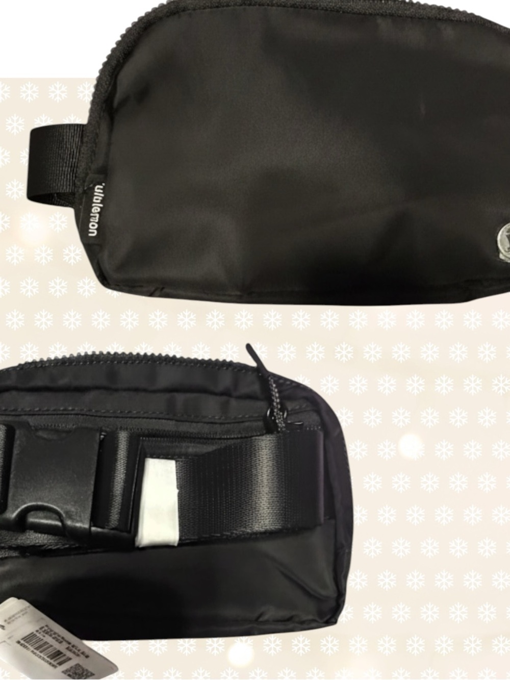 lululemon athletica Black Belt Bag with Adjustable Strap